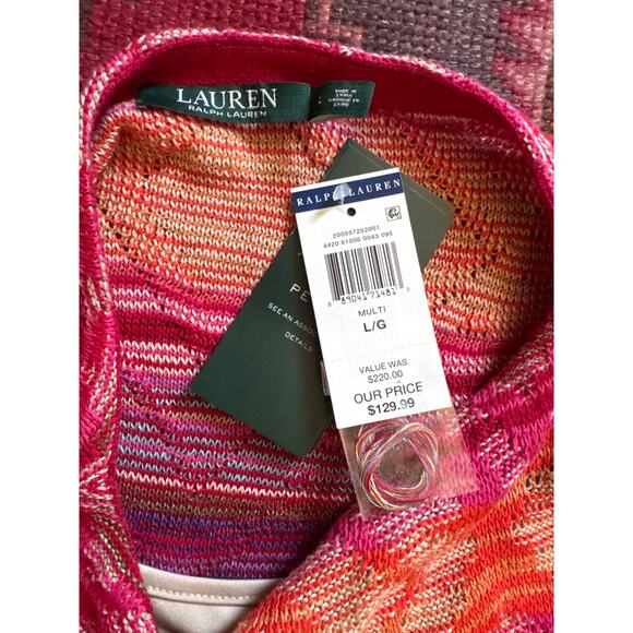 Lauren Ralph Lauren Brightly Colored Aztec Southwest Knit Dress Large - Picture 7 of 7